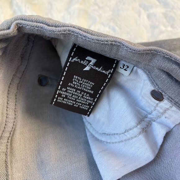 7 For All Mankind Gray Embellished Skinny Jean - Women’s 32 - Picture 7 of 9